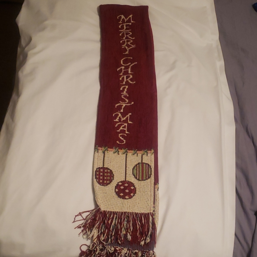 Merry Christmas scarf- bought in the smokey mountains 60" long